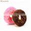 Donut shaped pet toy plush stuffed squeaky eco dog donut toy