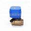 China suppliers DC9-24V DN8-DN32  automatic timer two way brass ball valve with electric actuator