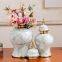 Creative Fashion Electroplate Gild European White Ceramic Vase For Home Decor