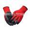 Cut-resistant gloves for industrial work with wrinkle latex coating