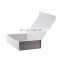Customized print logo white cardboard magnet boxes magnetic closure box with ribbon