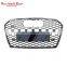 Replacement RS6 Car accessories front bumper grille for Audi A6 C6 A6L center honeycomb grills Chrome black silver 2016-2018