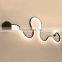 Modern Curved Line Wall Decorative Lighting Indoor LED Wall Lamp For Hotel Bar