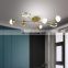 Modern Style Household Ceiling Light Golden Branch Type Living Room Bedroom LED Dimmable Ceiling Lighting