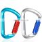 JRSGS Wholesale 30KN Outdoor Carabiner Customized Logo and Color D Shape Climbing Snap Hook Aluminum 7112TN Carabiner Hooks