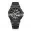 OEM Brand Wrist watch custom logo Mechanical Skeleton Black Dial Watches Water prooft Stainless Steel luxury men automatic watch