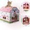 Custom Removable Cat Toy Shelter Large Indoor Storage Cat Scratcher House Shaped Cat Cardboard  House with Windows