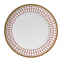 Elegant Gold Rimmed Red Bone China Ceramic Dinnerware Plate For Wedding And Home Decoration