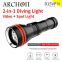 ARCHON D15VPII&W21VPII Diving Video Light & Diving Spot Flashlight & Scuba Dive Torch 3000lumens Red Lamp