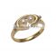 22K gold plating 925 sterling silver pearl mother's peapod rings