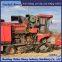 Corn harvester modified with track chassis, mud and wetland anti slip and anti sinking vehicle