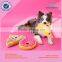 Custom emoji donot and pizza shaped plush pet dog toy manufacturer
