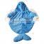 Suitable for autumn winter Double layer cut hair Royal Velvet Blue Dolphin pet clothes