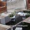 LIving room RB-1311 Modern black stoving varnish rectangular tempered glass coffee table with stainless steel tea table