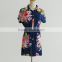 Guangzhou factory flower printing summer women's shirt dress for mature woman