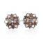Star Design Diamond Vintage Earrings jewelry, 14k Rose Cut Diamond Earrings, 925 Silver Diamond Fashion Earrings Pave Jewelry