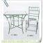 LC-89011 Metal Iron Bamboo Design Dining Table with Glass Top
