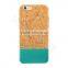 Real Wooden and PU Leather Back Cover Case For Apple iPhone 6s