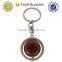 cheap custom design metal coin holder keychain for souvenir gift