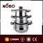 Stainless steel stock pot with bakelite handle and glass lid
