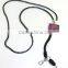 Cheap plastic zipper lanyard strap with custom logo tag