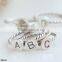 Personalized Silver Letter Initial Monogram Ring