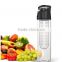 Sport Water Bottle with Fruit Infuser and Carrying Handle,with Locking Flip Top Lid,BPA FREE -23 Oz-made with Tritan Copolyester