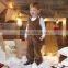 Boys Infant or Toddler Fall Brown Corduroy Longall Jon Jon Overall Appliqued