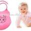 Smile face silicone baby bib with FDA approve