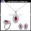 Wholesale women's 925 sterling silver wedding sets with sapphire stone