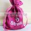 drawstring satin bag for packing shoes printed satin drawstring shoe bag