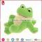 2015 BSCI quality good sale safe material green frog plush toy China factory