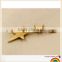 Beautiful gold metal star shape hair clip for young girls