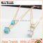 Promotional Sale Fashion Square Shape Turquoise Necklace Jewelry