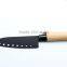 5pcs black blade knife set in arylic bamboo block