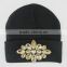 Newest winter knitted hat lady warmer fold cap hat