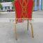 China Good Quality Red Wedding Chairs With Back Flower