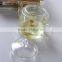 2015 China Factory 500ml Mouth Blown Heat resistant Borosilicate Bamboo Shape Glass Teapot With Leaf Shape Lid