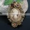 Wholesale Elegant Women Jewelry Antique Vintage Crystal Victorian Cameo Brooch Pin Pendant