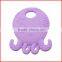 Baby's teething toothbrush with suction stand