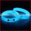 Unitary style and debossed/embossed technique glow in the dark silicone wristband