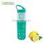 transparent glass water bottle with silicone sleeve 100% food grade