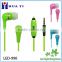 Shining Crazy Selling EL Flowing LED Light Earphone with microphone as Newst Promotion Gift gfactory directly supply
