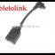 USB 2.0 Female to Micro-USB Right Angle Fast Charging & Data Transfer Cable (1 Pack) for Samsung Galaxy S7