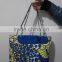Africa Fabric Design Handbag for Women With pu Leather
