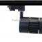 black color 330 degree adjustable arm 30w cob led grooved led track head 3000lm