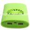 electric fan portable charger 7800mAh fans power bank for cell phone