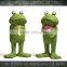 Ceramic frog with tie standing garden decoration