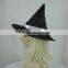 Black Halloween hats witch hat with white ribbon