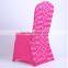 Polyester spandex satin rosette ribbon wedding chair cover
